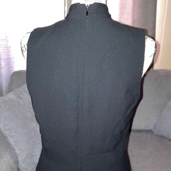 TopShop Black Jump suit Tuxedo Romper Tie Neck V-Neck Style Size 8 - Picture 7 of 12